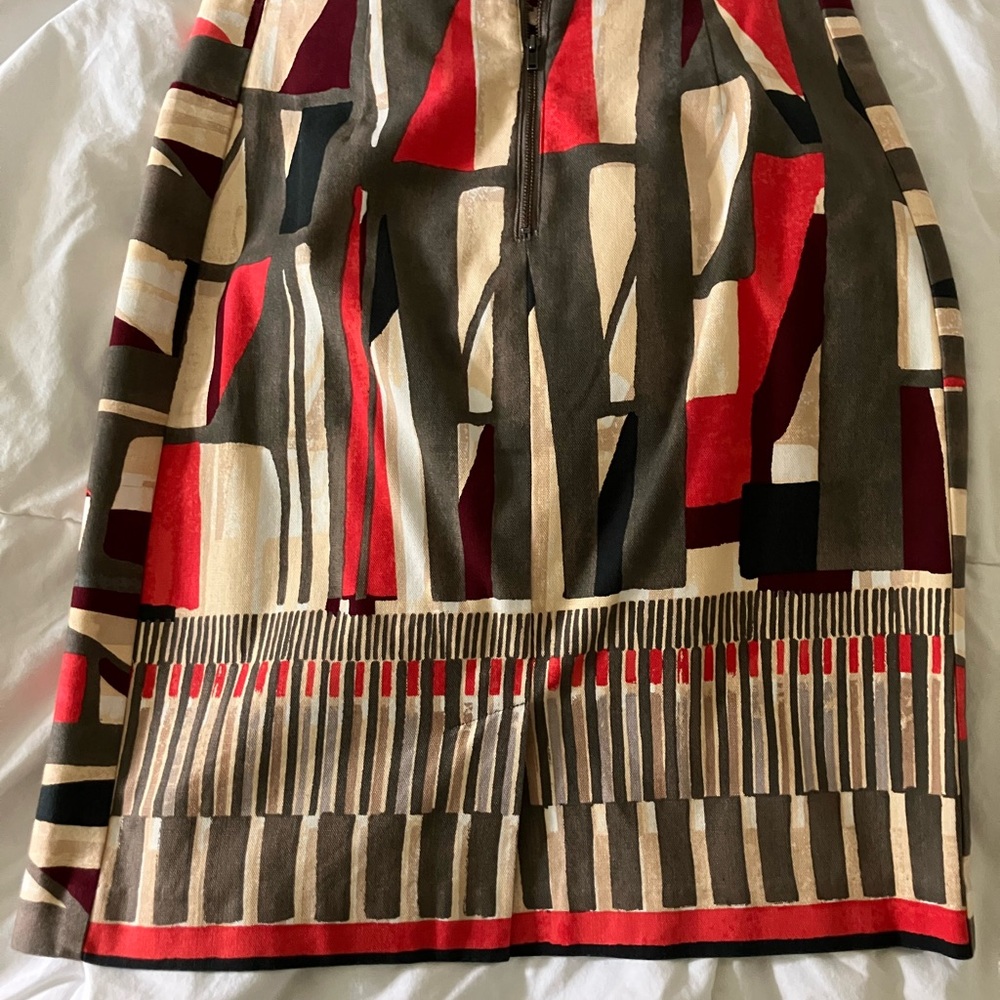 NIC+ZOE Multicolor Geometric Pattern Skirt